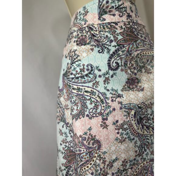 Talbots Women's Pastel Paisley Print Skirt - Size 10 - Picture 5 of 16